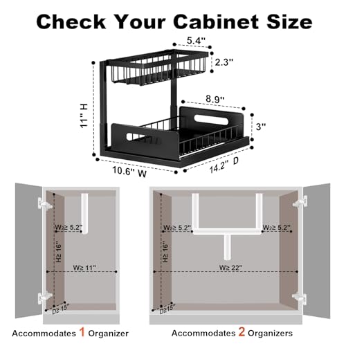REALINN Under Sink Organizer L-Shaped view 2