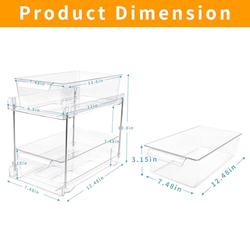 4Pack 2-Tier Bathroom Storage Organizer view 3