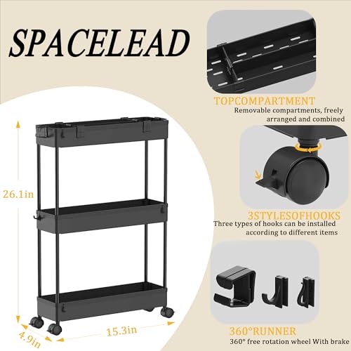 SPACELEAD Slim Storage Cart 3 view 3