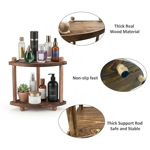 Corner Bathroom Counter Organizer 2-Tier view 4