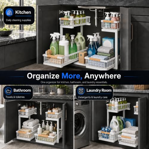 GeeBom Under Sink Organizer Pull view 4