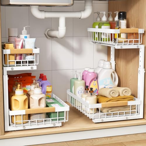 PXRACK Under Sink Organizer Adjustable