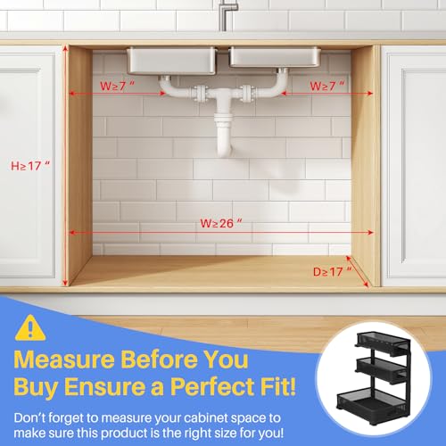Under Sink Organizer 2-Pack 3-Tier view 2