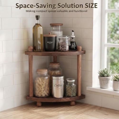 Corner Bathroom Counter Organizer 2-Tier view 5