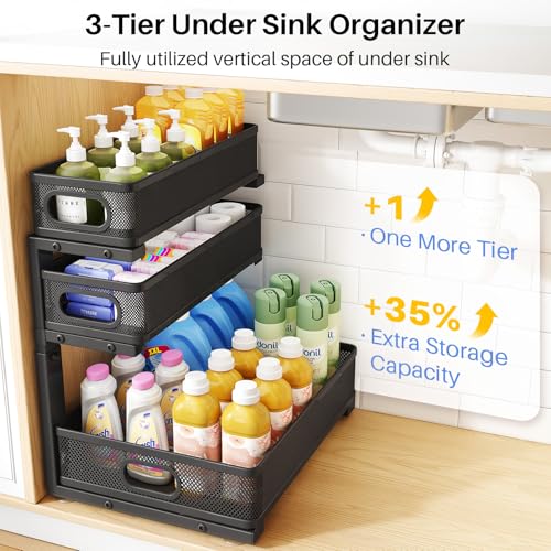 Under Sink Organizer 2-Pack 3-Tier view 3