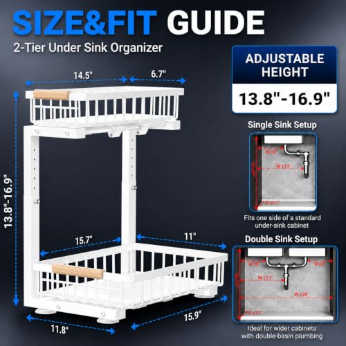 GeeBom Under Sink Organizer Pull view 2