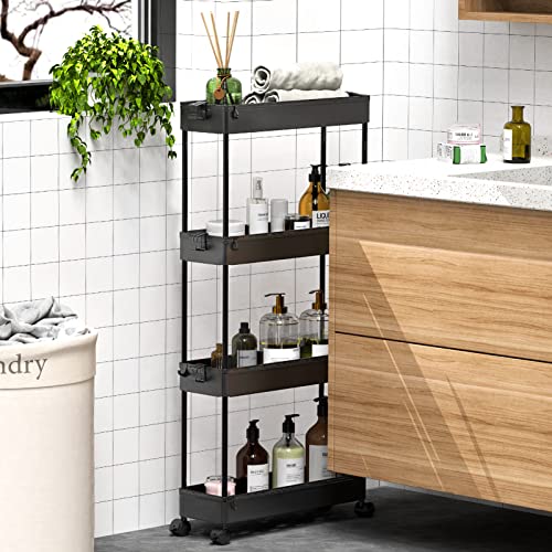 SPACEKEEPER Slim Rolling Storage Cart view 5