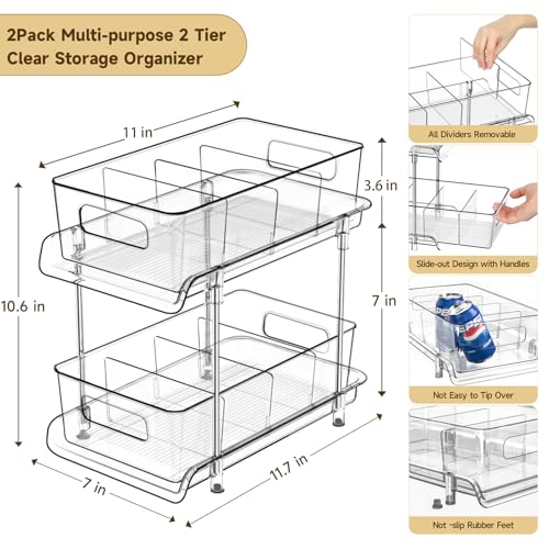 HIHEGD 2-Tier Bathroom Organizer with view 3