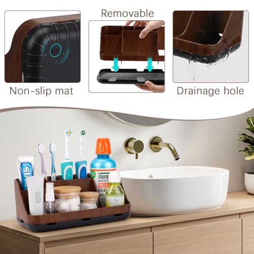 GFWARE Wood Toothbrush Holders for view 5