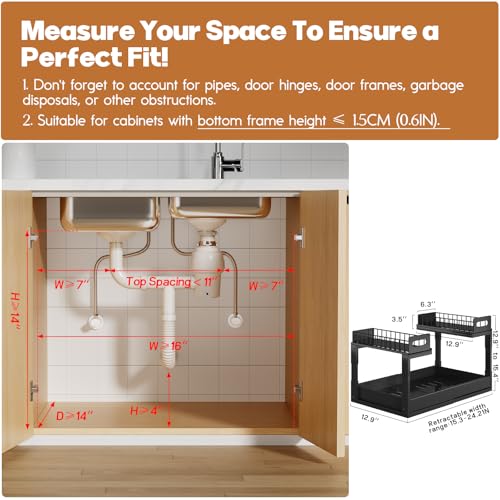 1 Pack Expandable Under Sink view 3